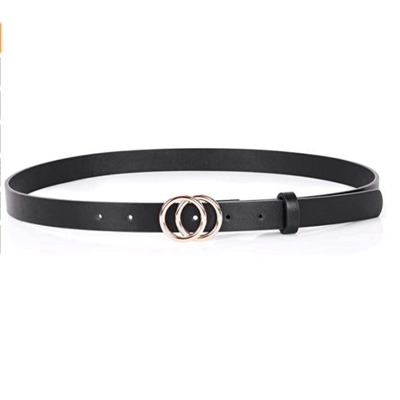 Double Ring Leather Belts for Women